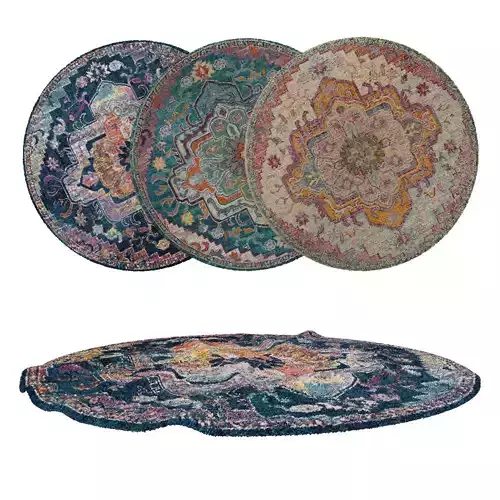 Round Rug Set 57