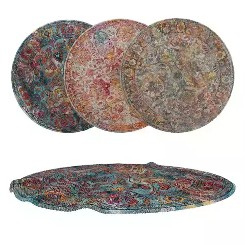 Round Rug Set 58