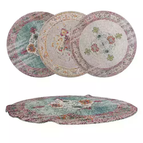 Round Rug Set 60