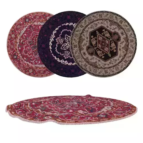 Round Rug Set 61