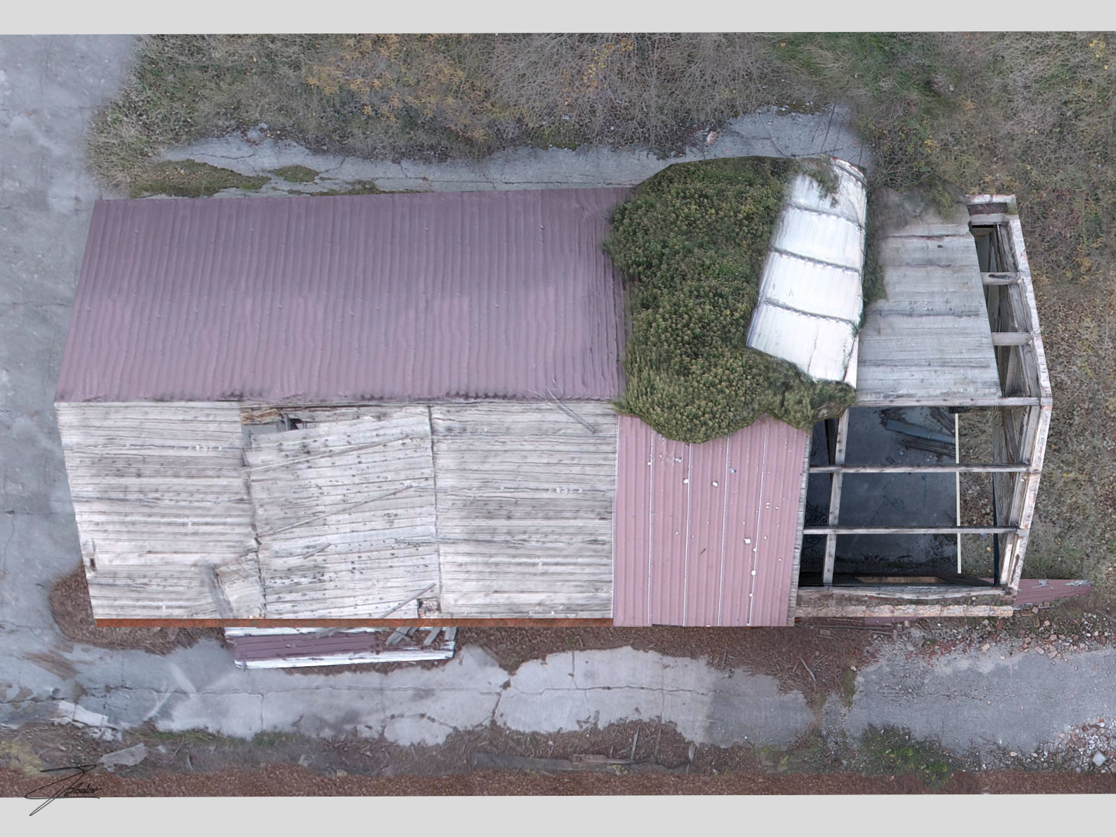 Abandoned building 02 Low-poly 3D model_1