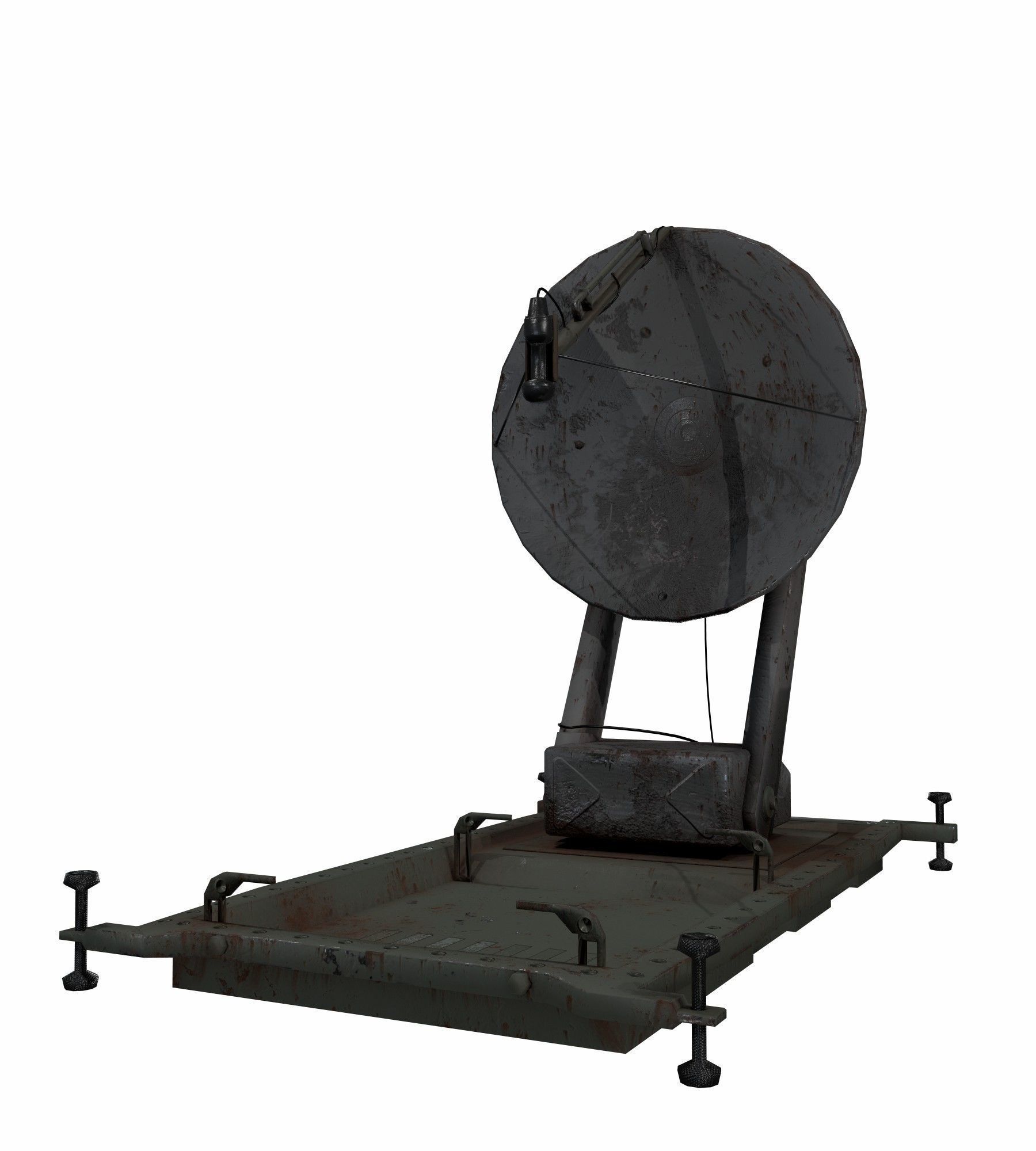 2 Satellite dish Low-poly 3D model_10