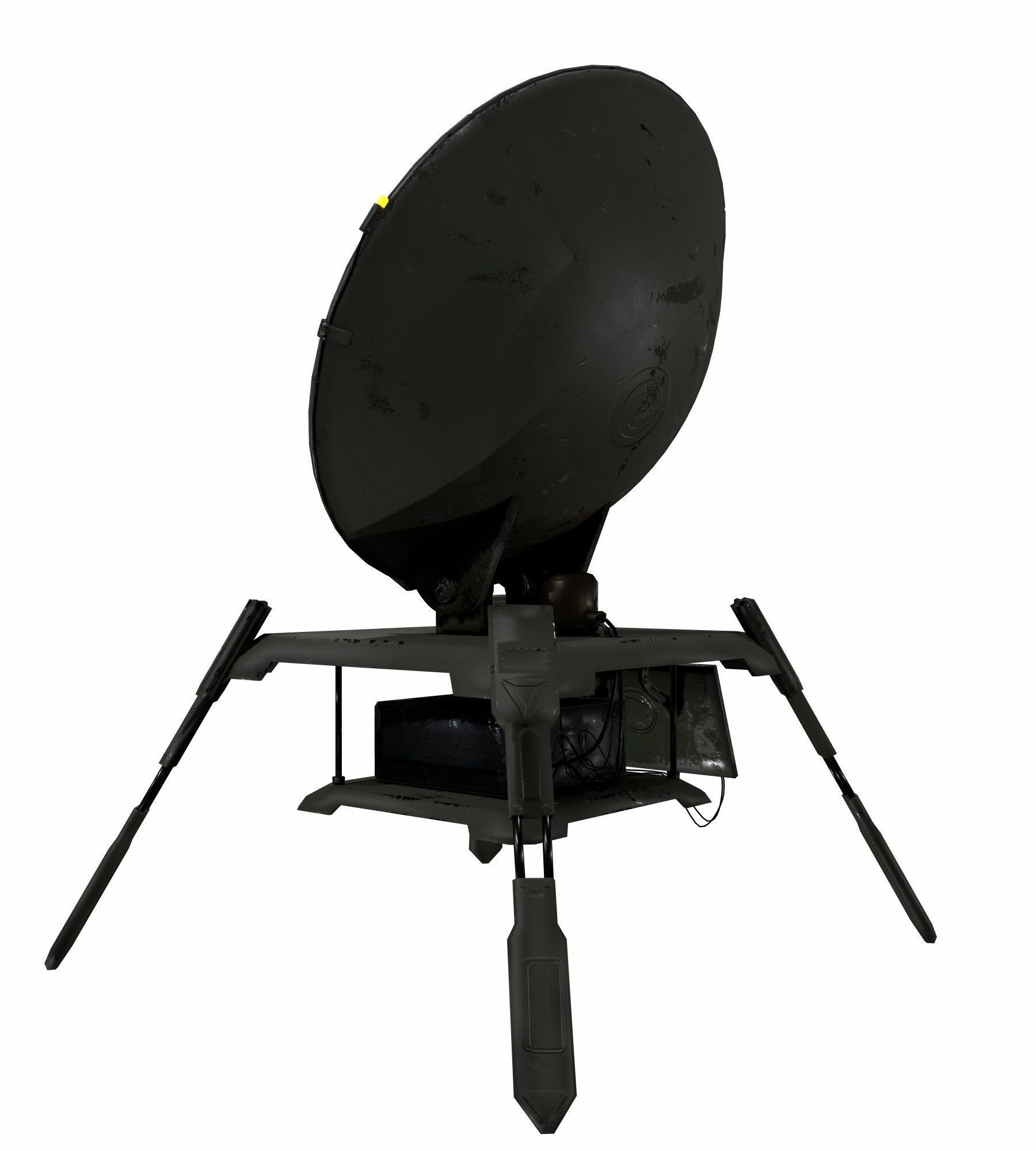 2 Satellite dish Low-poly 3D model_7