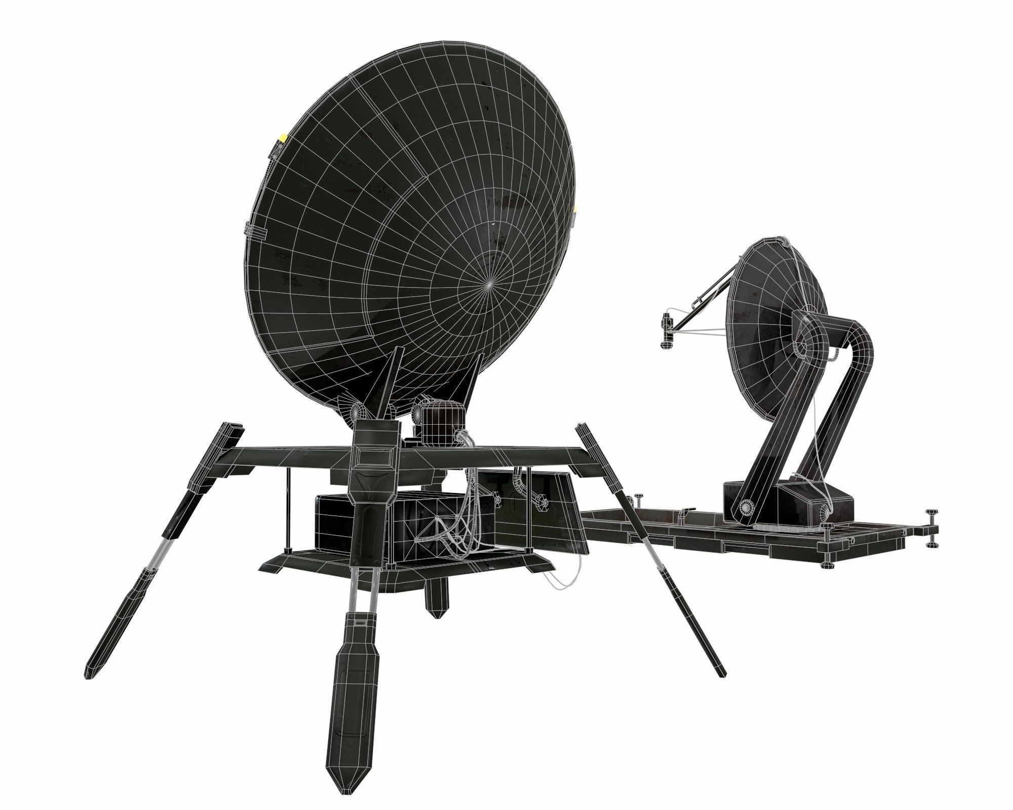 2 Satellite dish Low-poly 3D model_11