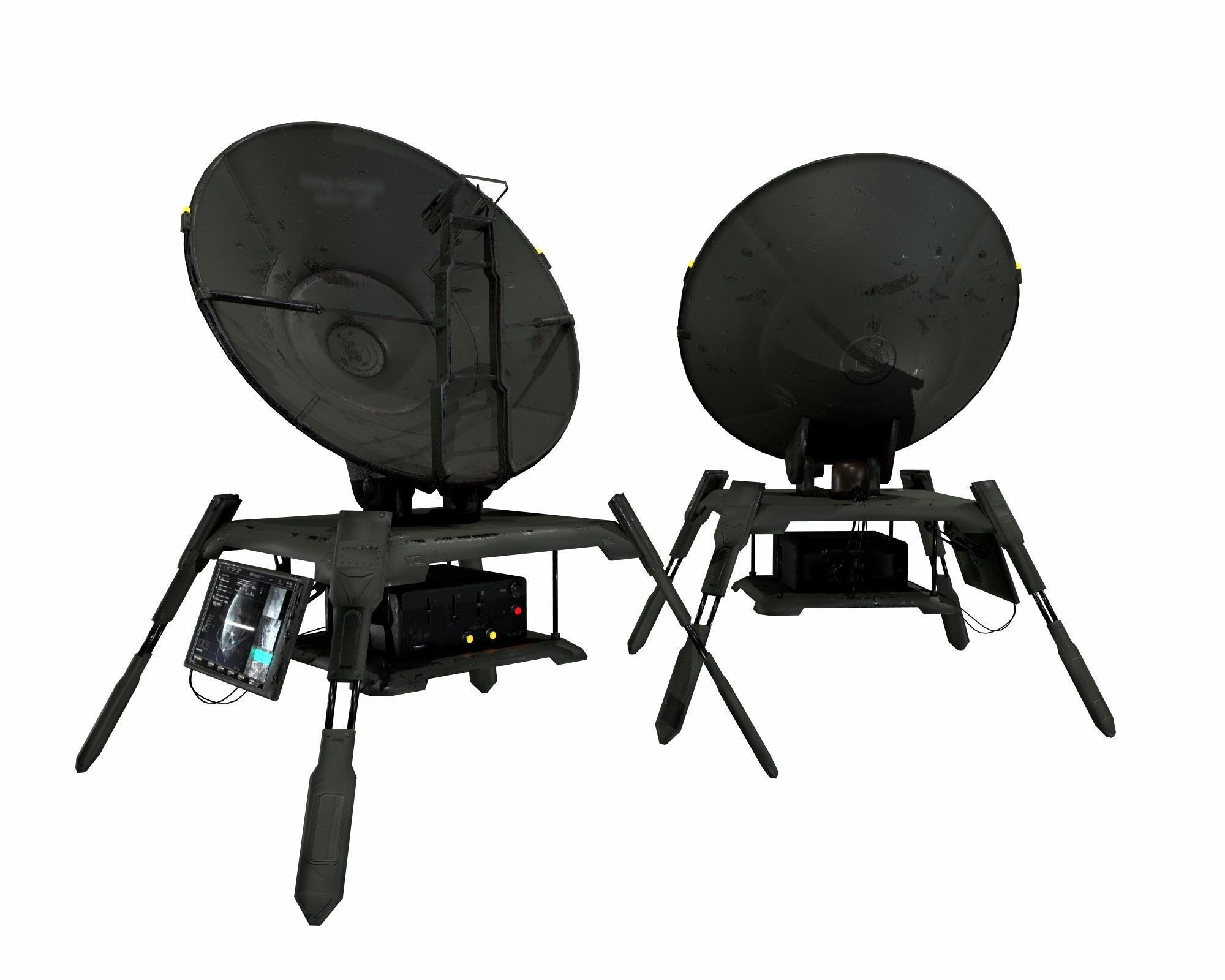 2 Satellite dish Low-poly 3D model_12