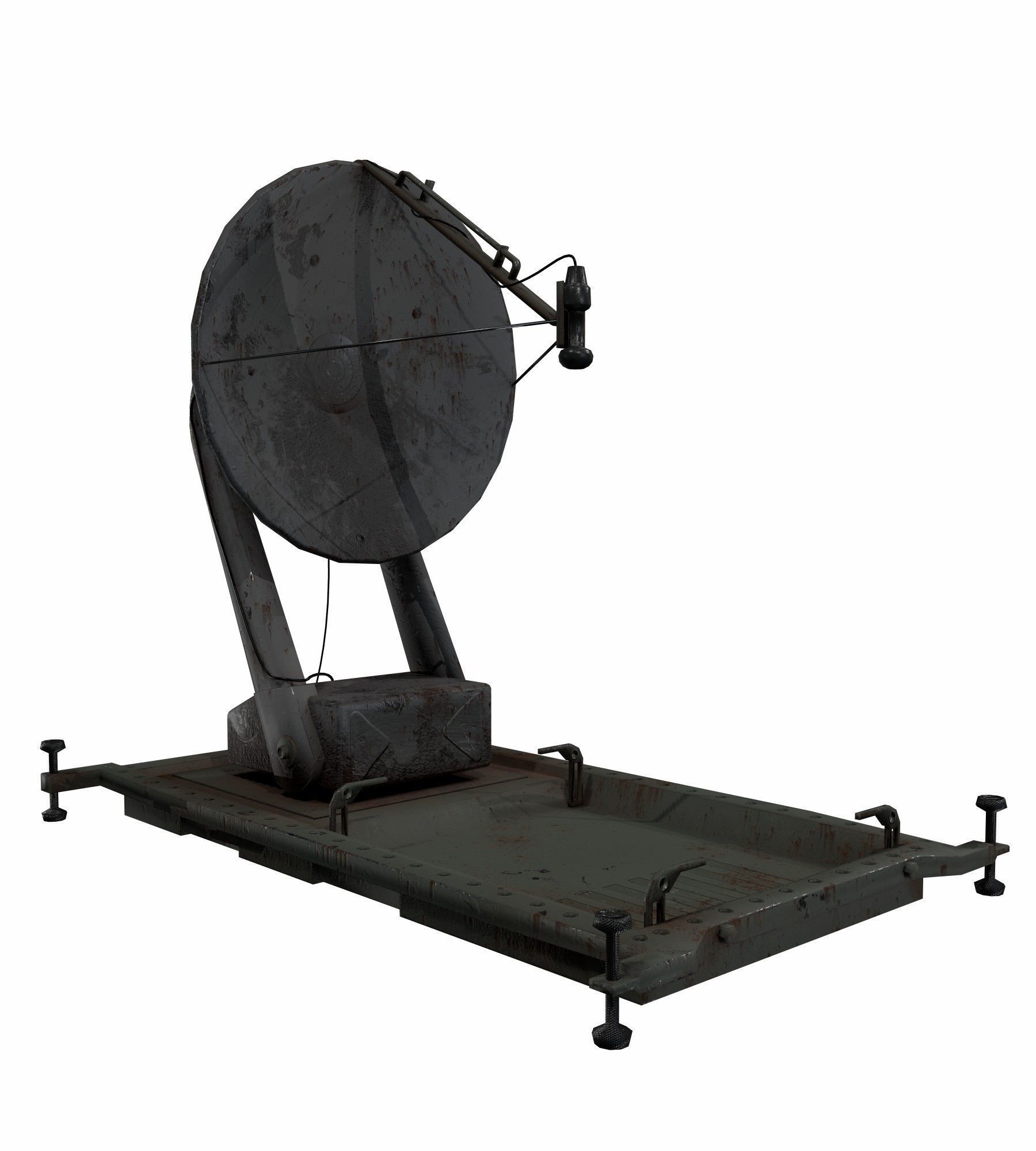 2 Satellite dish Low-poly 3D model_8