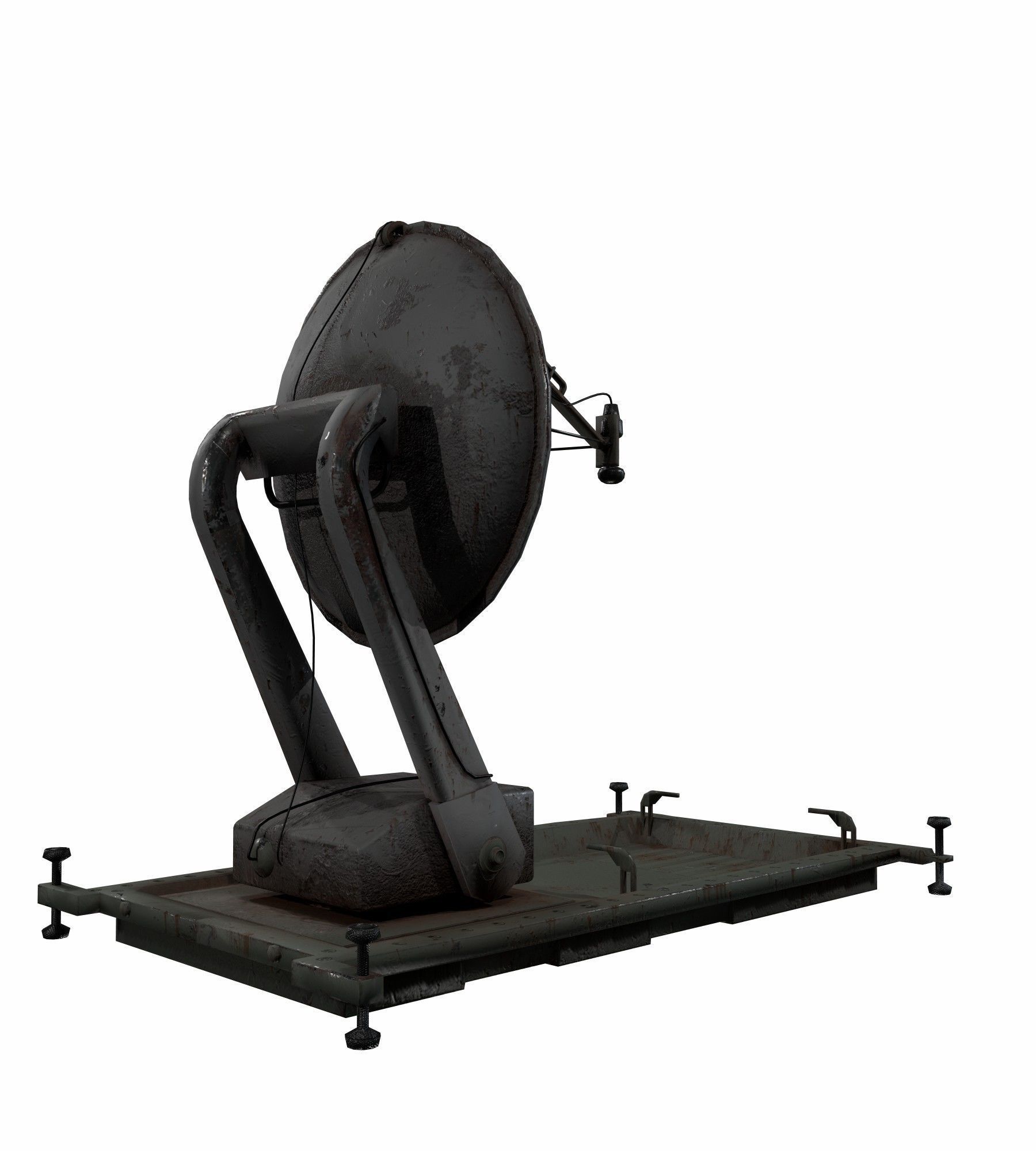 2 Satellite dish Low-poly 3D model_4