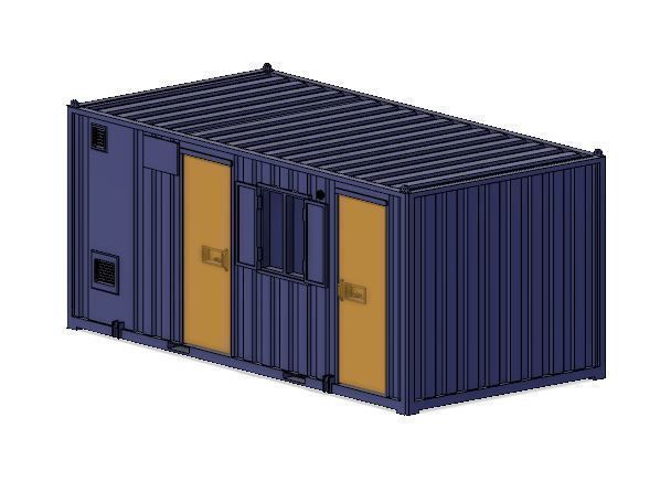 Model Railway Portable Office Accommodation Building 3D print model_4