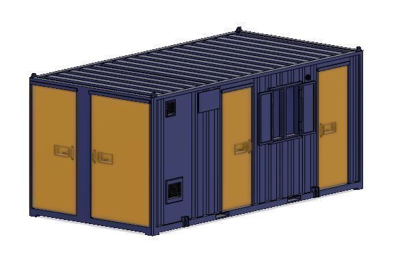 Model Railway Portable Office Accommodation Building 3D print model_1