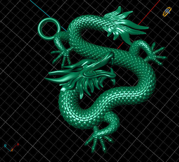 PENDANT DRAGON 3D print model_1