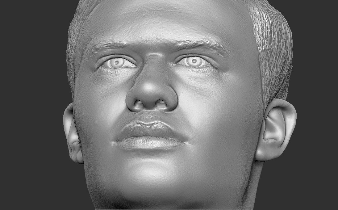 Erling Haaland bust 3D printing ready stl obj formats 3D print model_16