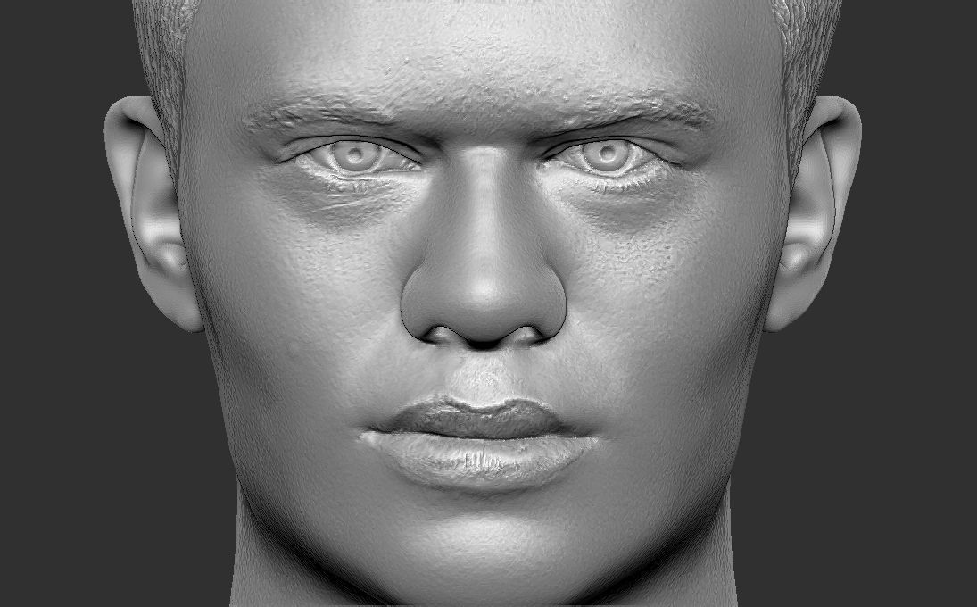 Erling Haaland bust 3D printing ready stl obj formats 3D print model_10