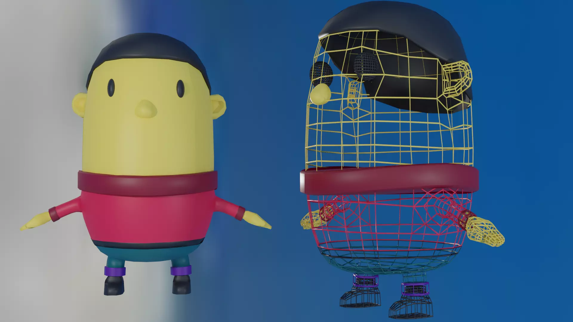 Simple Character for Child Free 3D model