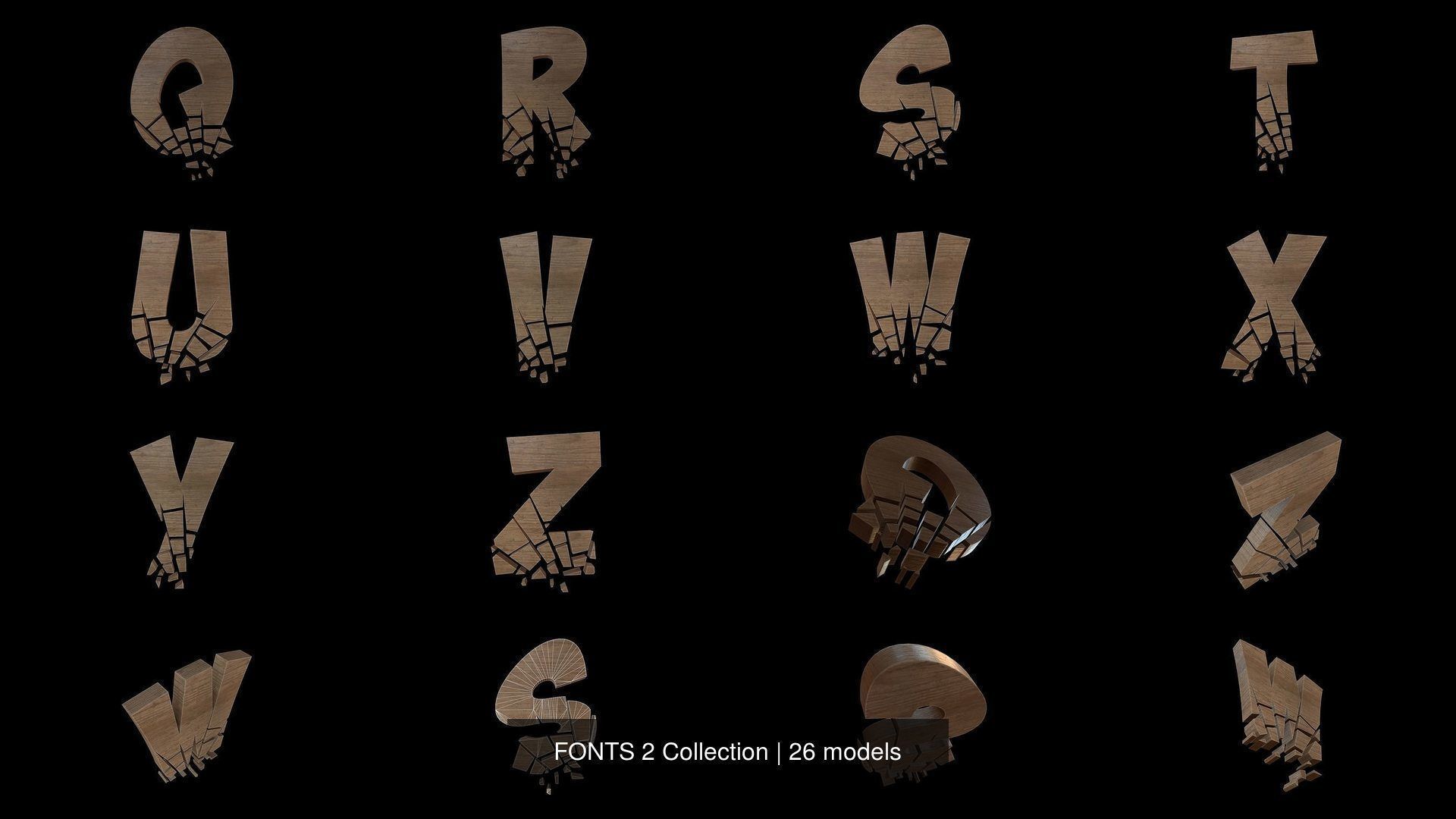 FONTS 2 Collection - alphabets in style of grunge _2