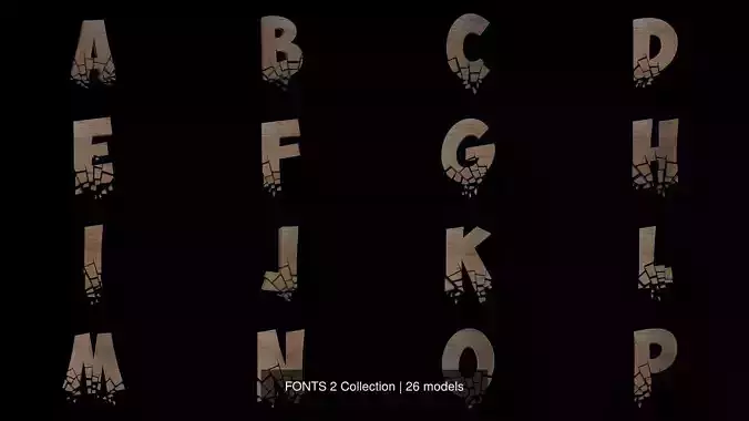 FONTS 2 Collection - alphabets in style of grunge 