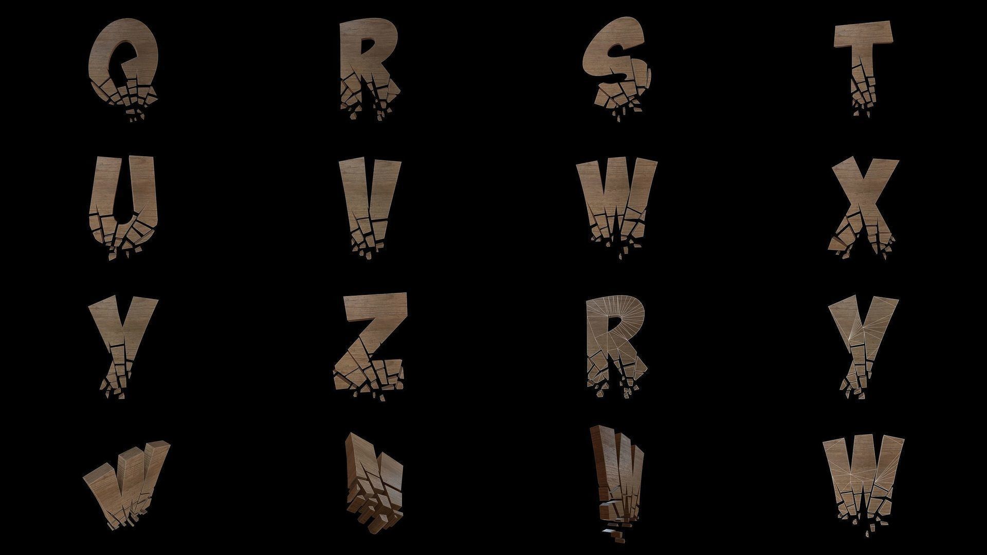 FONTS 2 Collection - alphabets in style of grunge _1