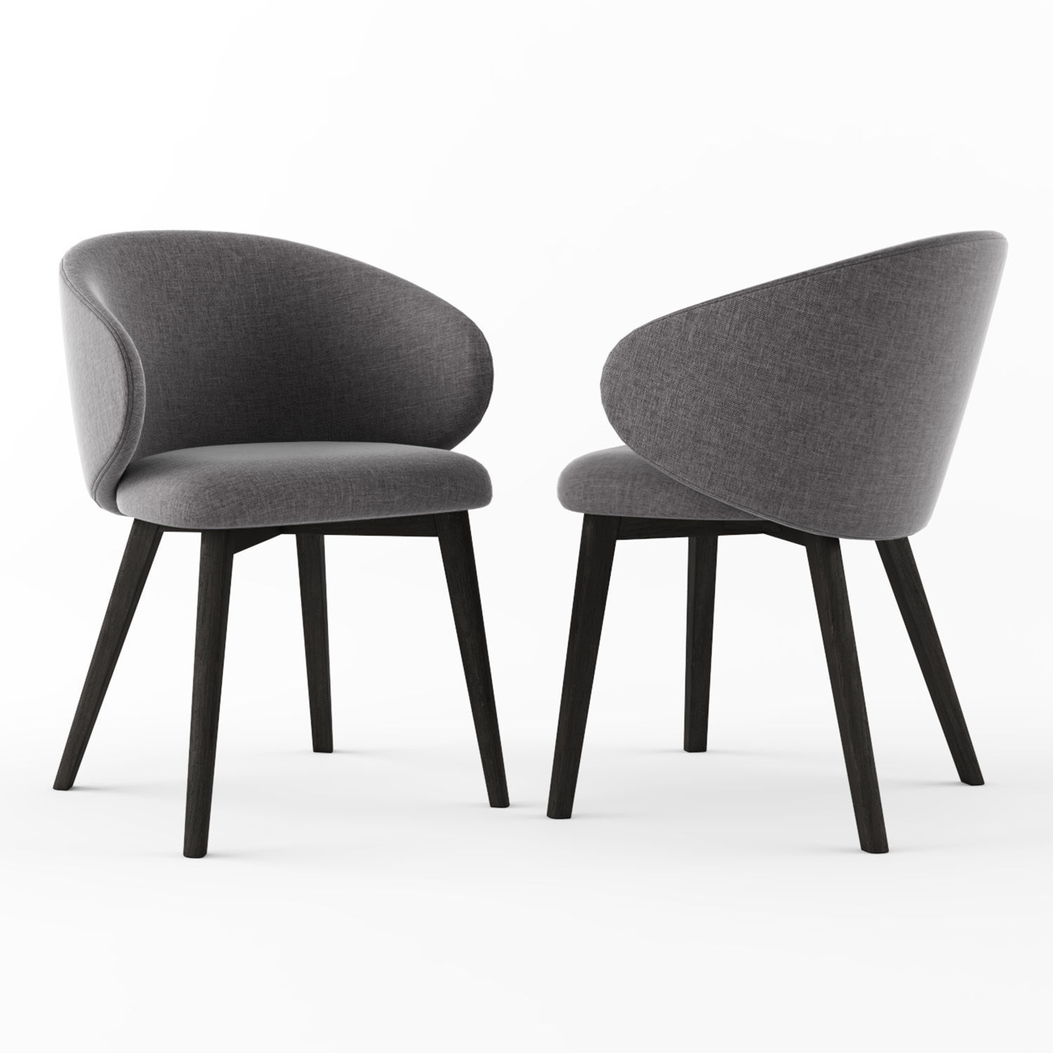 Connubia Tabla table with Tuka dining chair 3D model_4