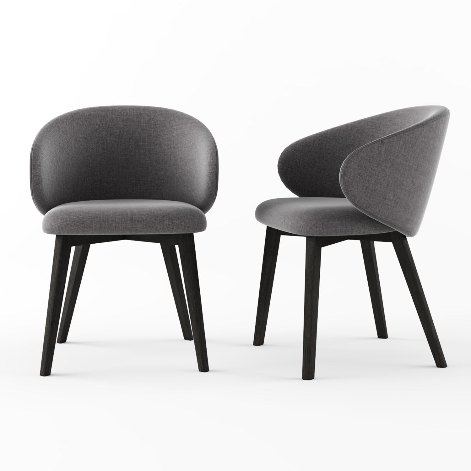 Connubia Tabla table with Tuka dining chair 3D model_3