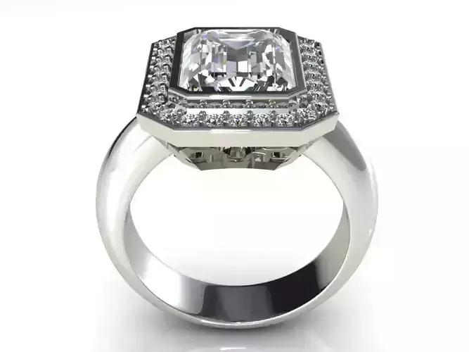3DM Diamond Ring Emeral 002