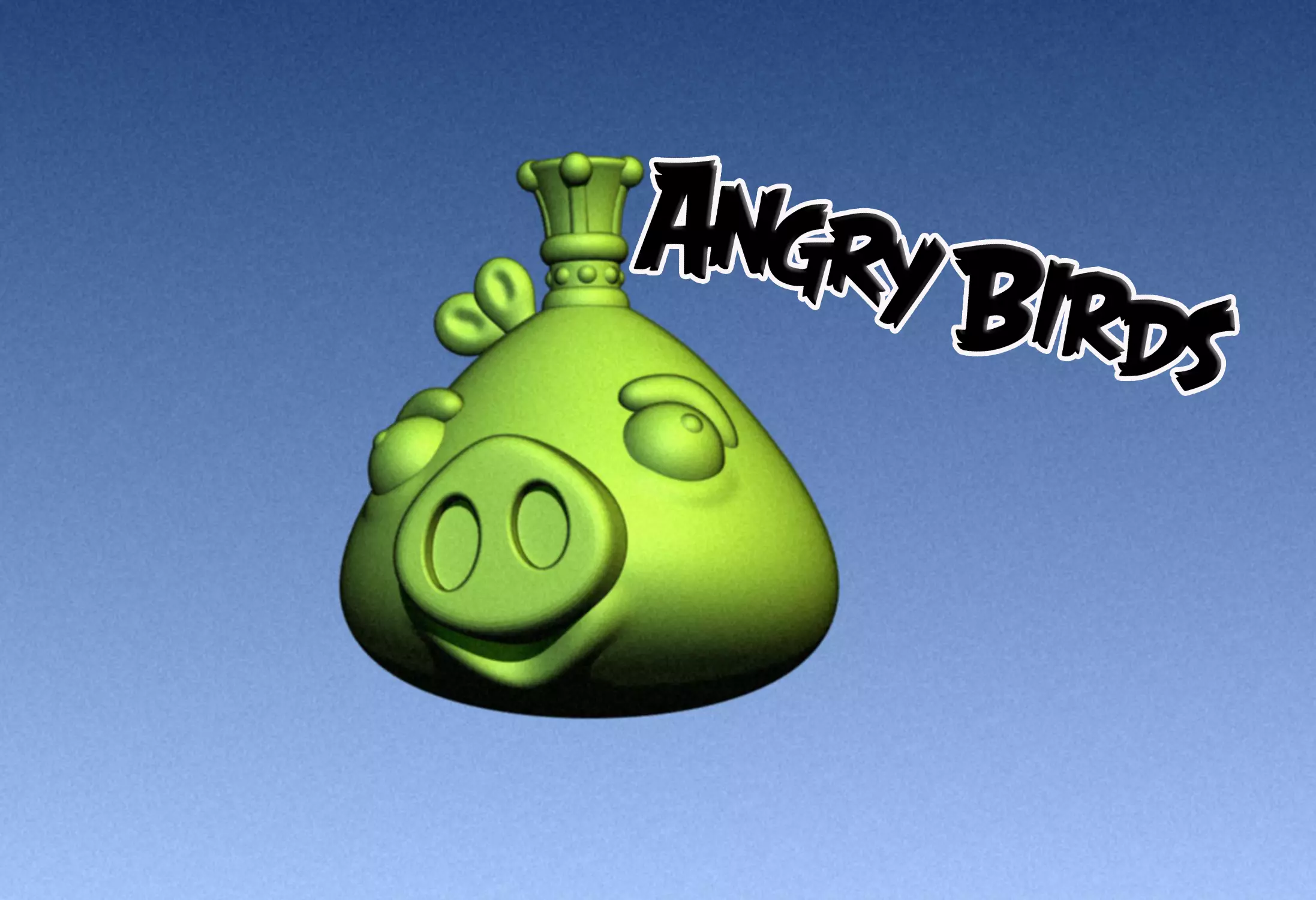 Angry Birds Pig King 3D print model_0