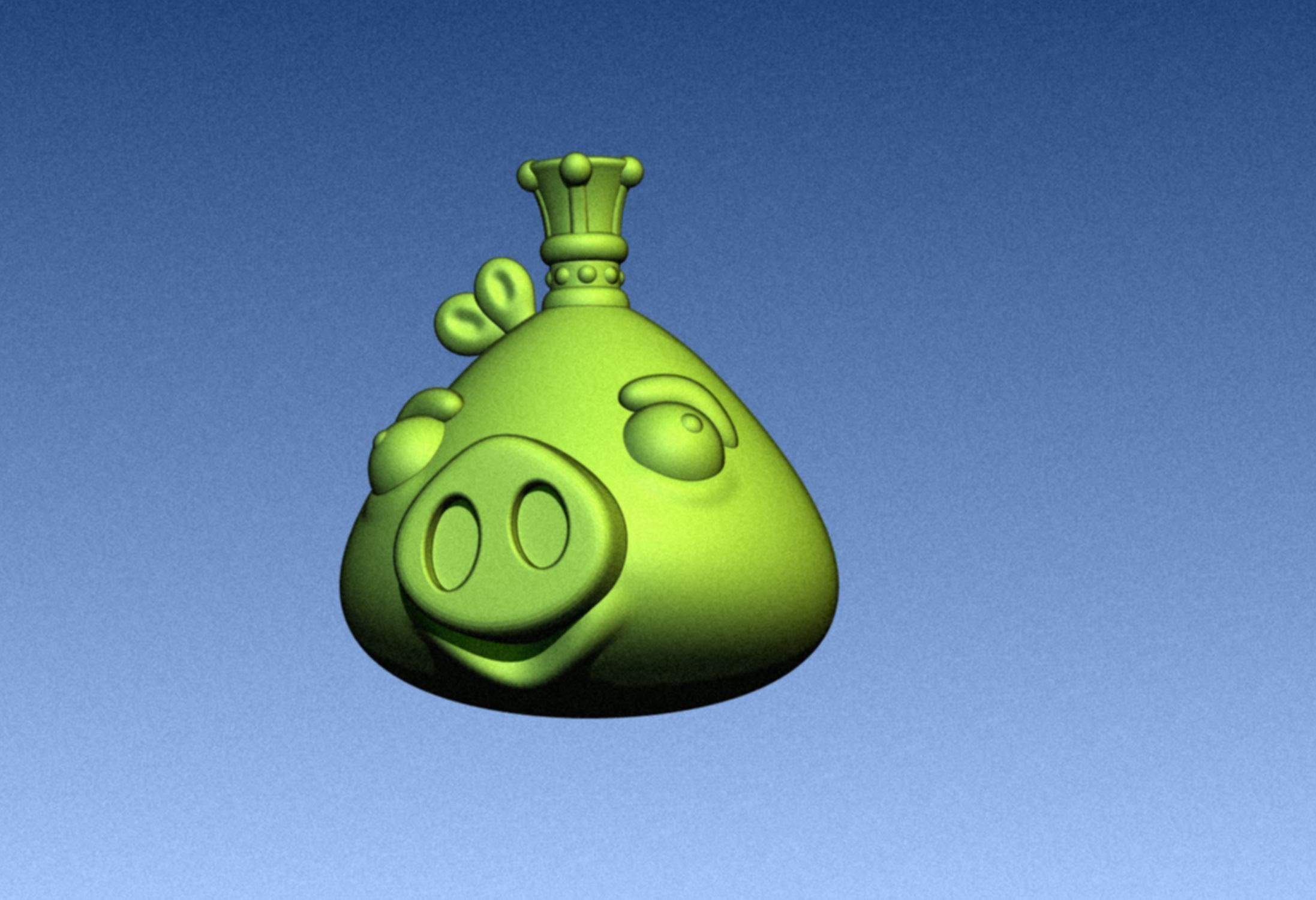 Angry Birds Pig King 3D print model_1