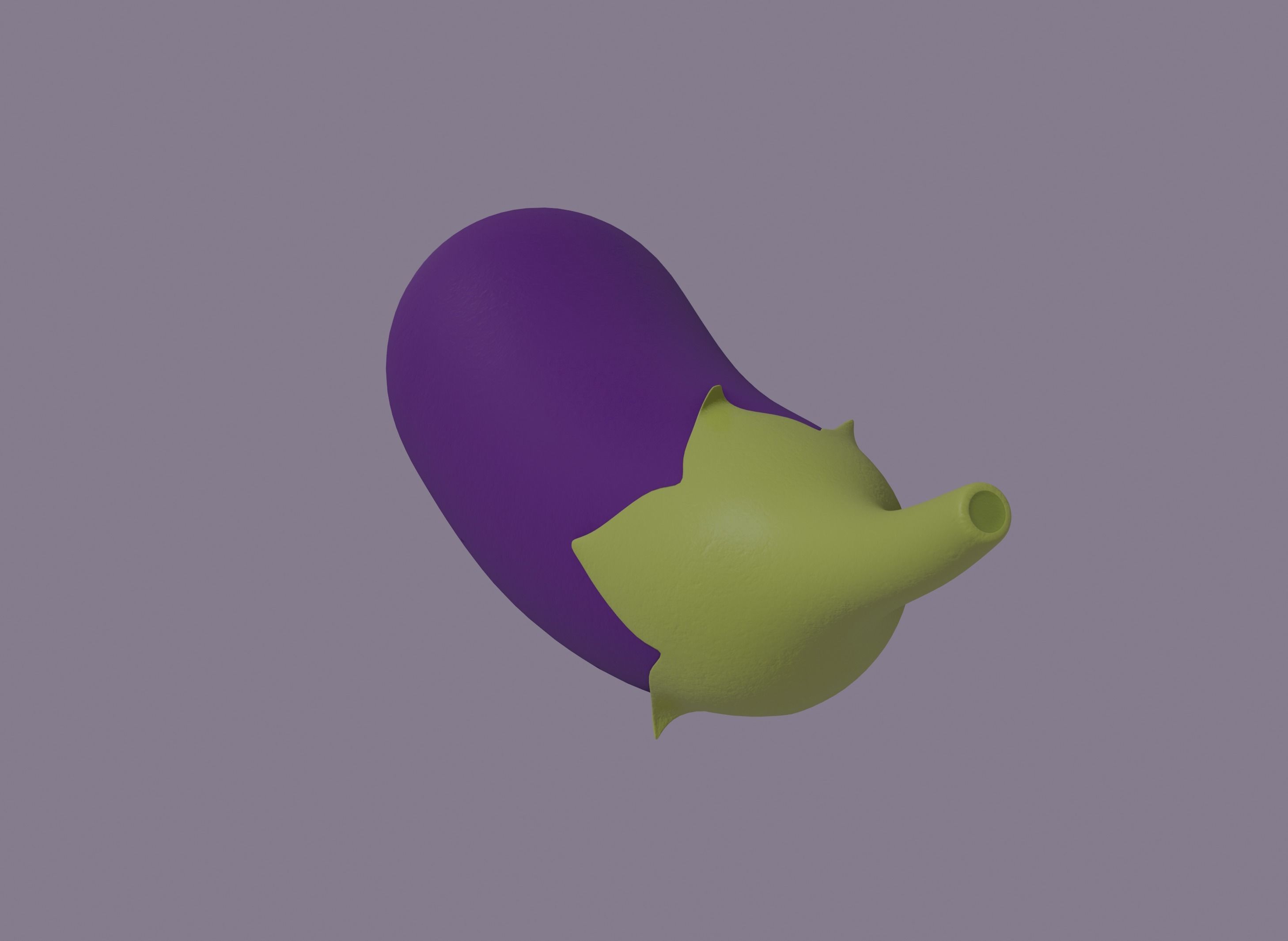 Eggplant 3D model_2