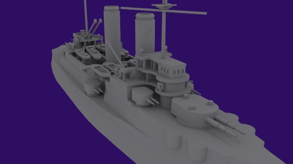 Borodino battleship 3D print model_4