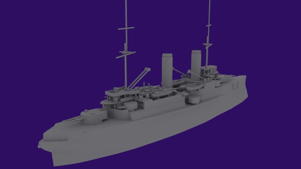 Borodino battleship 3D print model_1