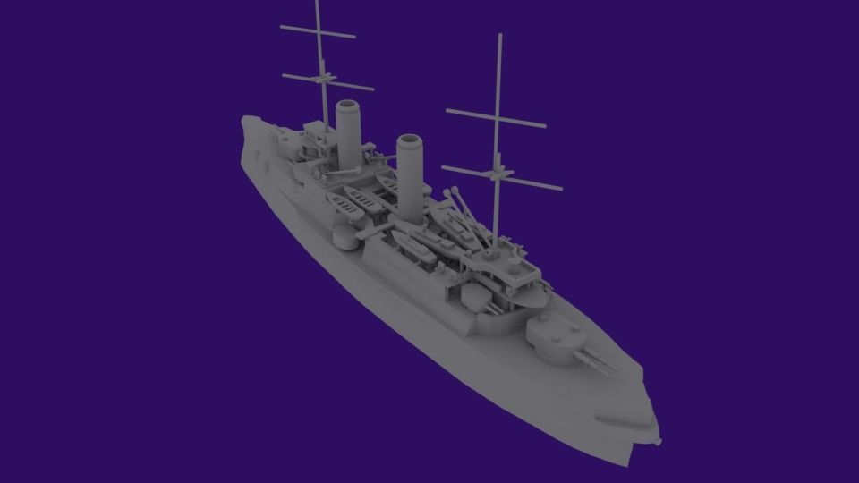 Borodino battleship 3D print model_2