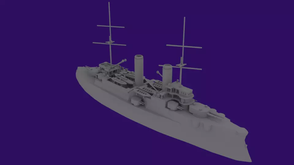 Borodino battleship 3D print model_0
