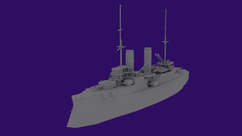 Borodino battleship 3D print model_3