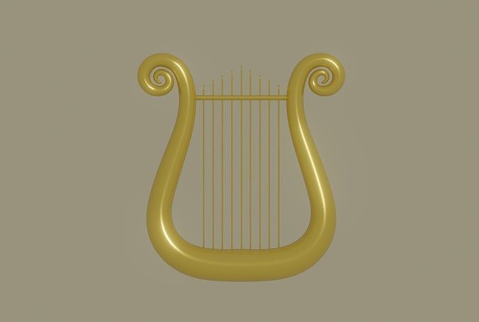 Golden Lyre 3D model