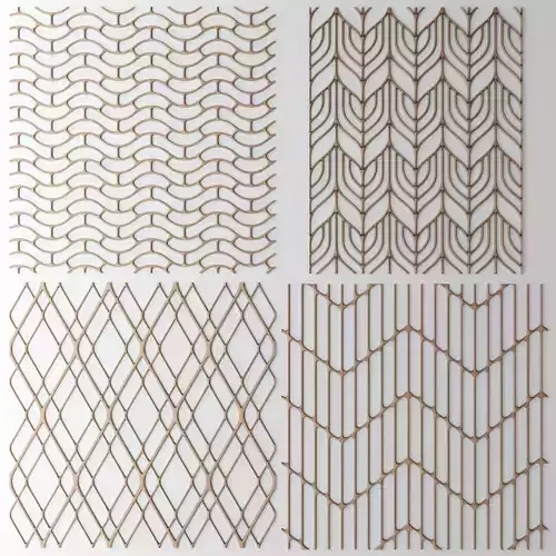 Set panel lattice grille 3D 40