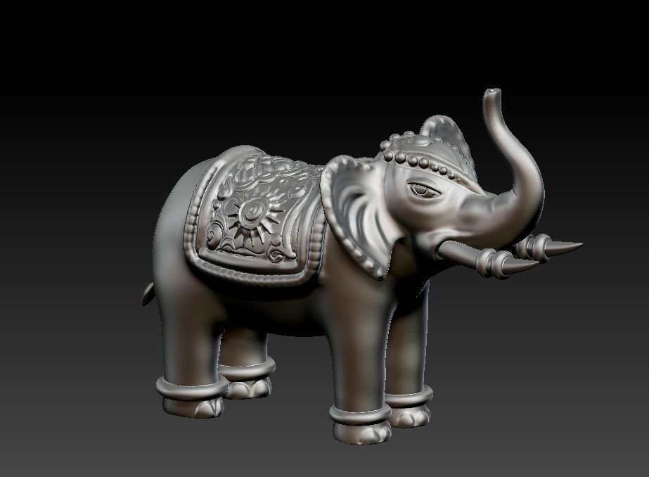 Elephant statue for 3d print 3D print model_1