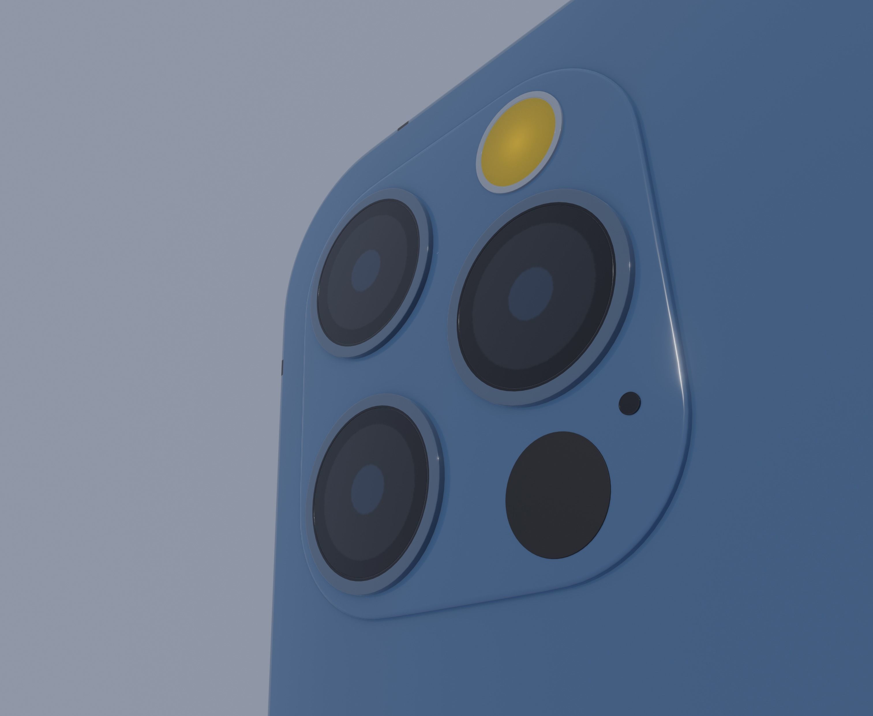 iPhone 12 Pro Blue 3D model_14
