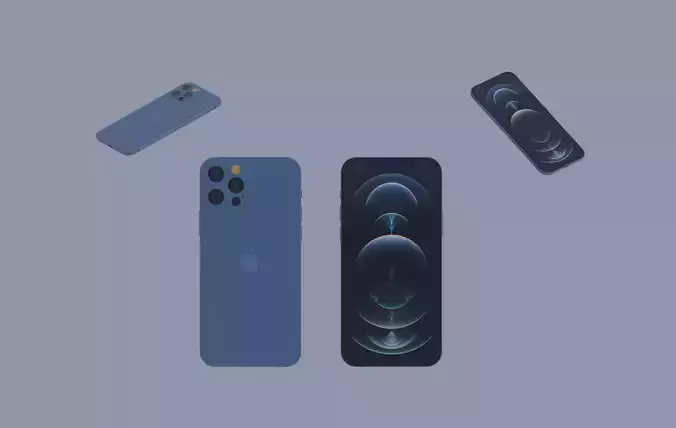 iPhone 12 Pro Blue 3D model