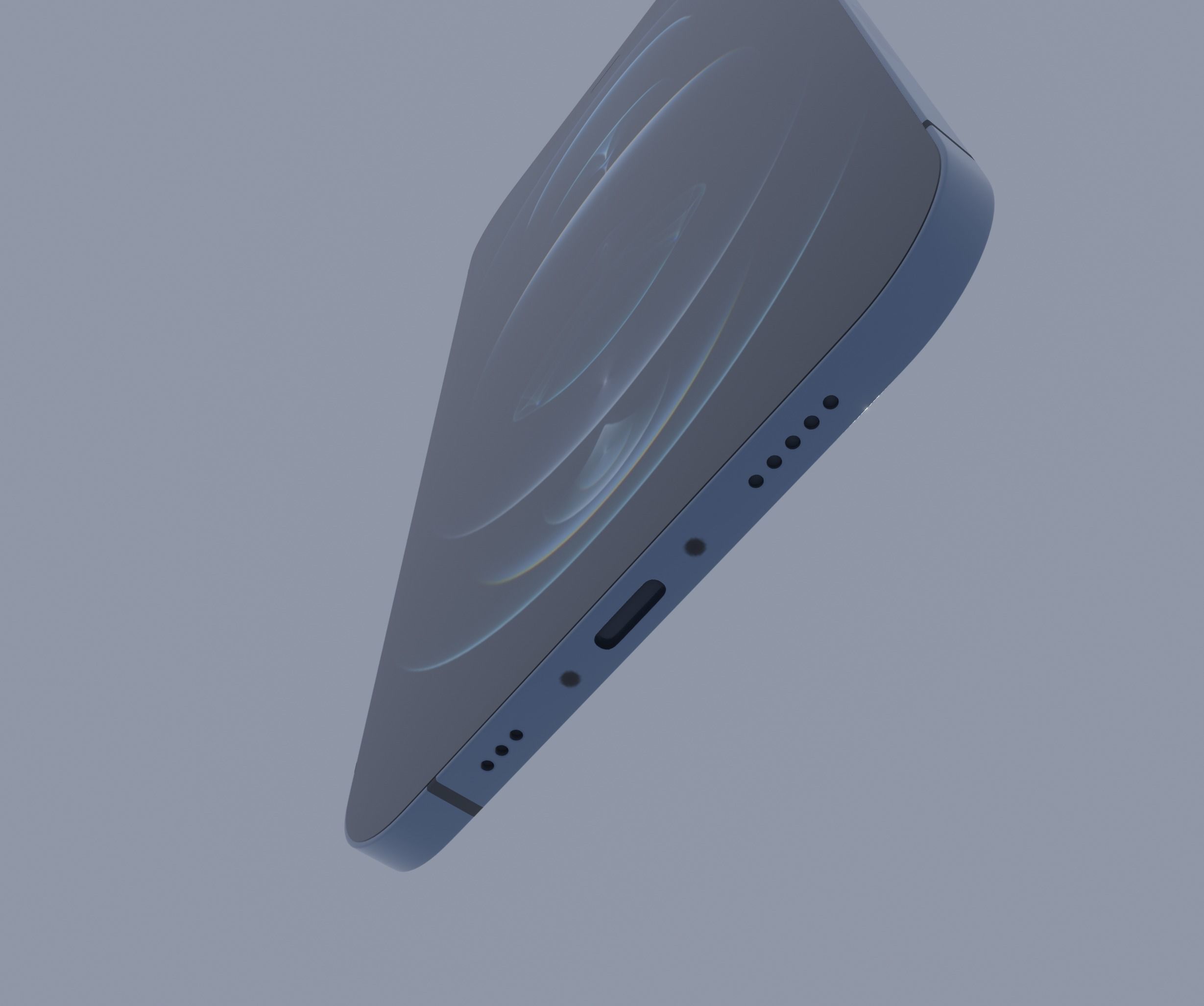 iPhone 12 Pro Blue 3D model_11