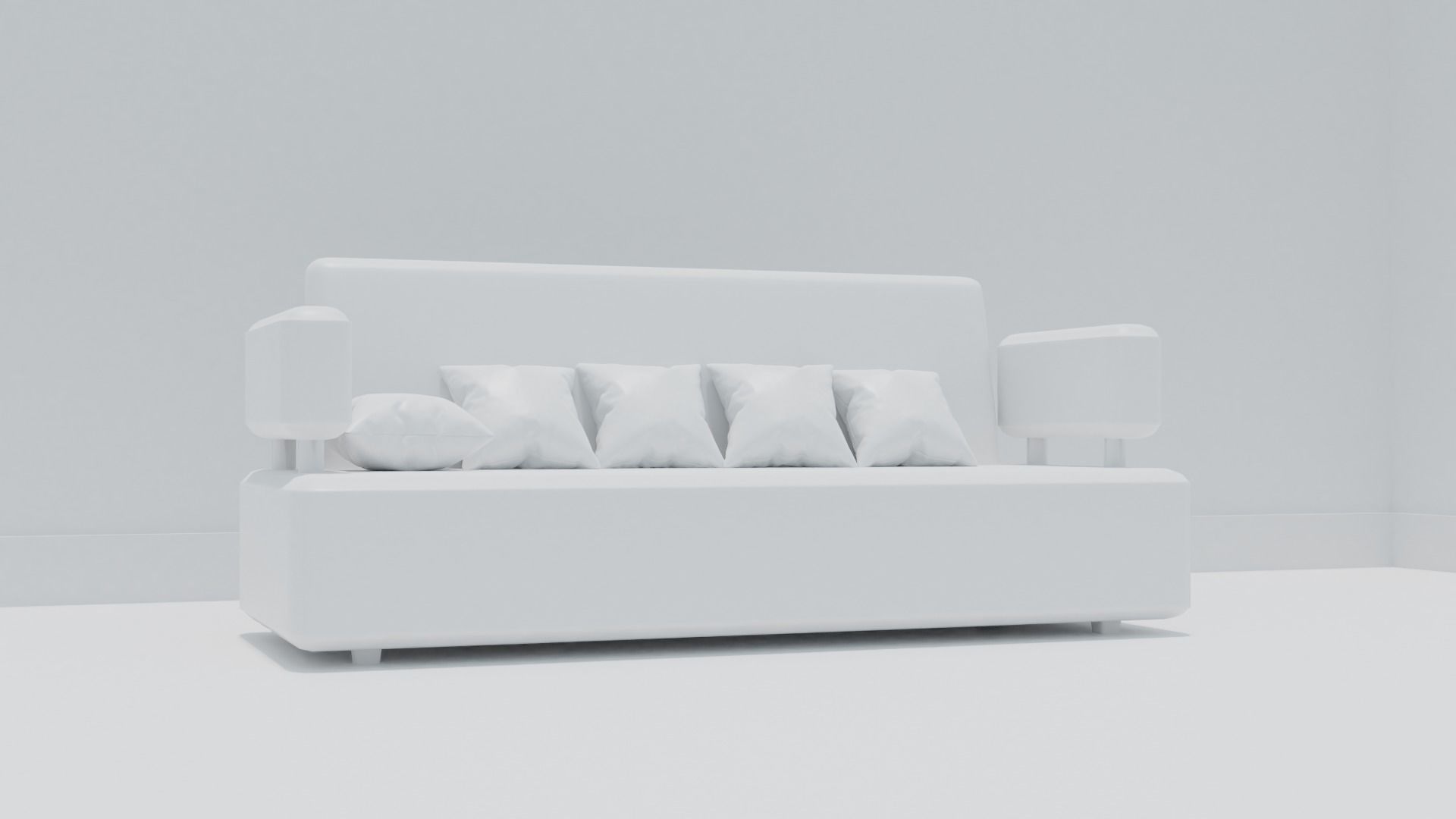 Sofa  with cushion Free Free 3D model_1