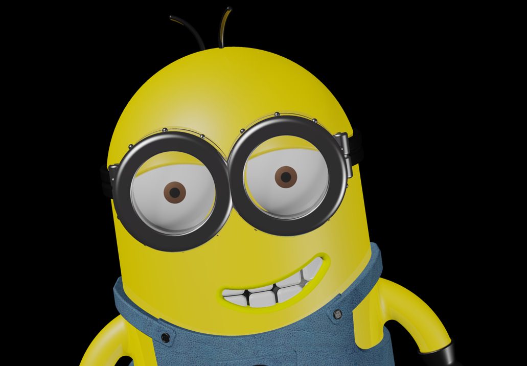 Two Eyed Minion 3D model_3