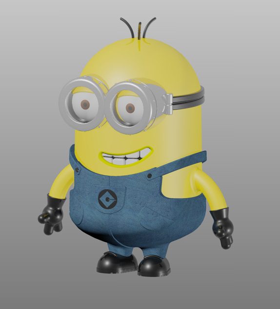 Two Eyed Minion 3D model_9
