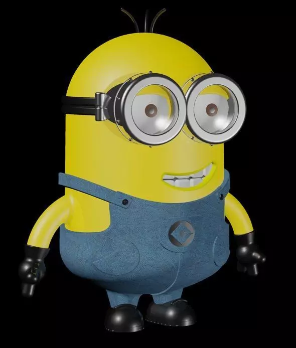 Two Eyed Minion 3D model_0