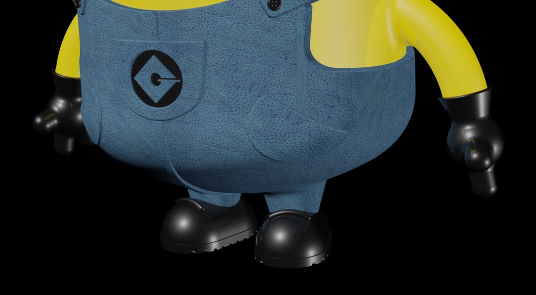 Two Eyed Minion 3D model_4