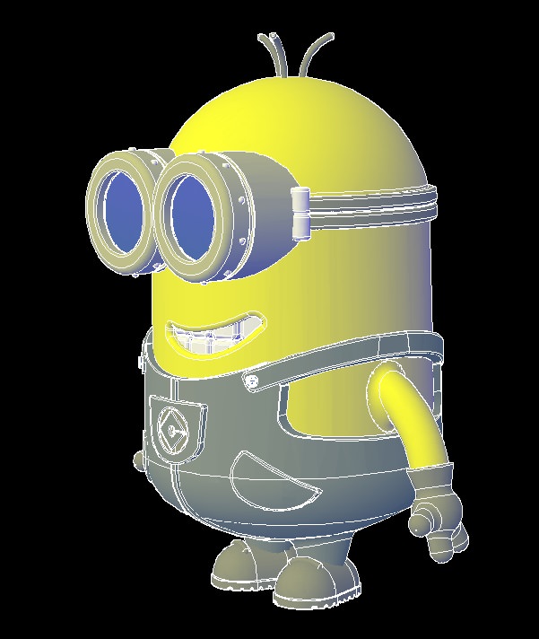 Two Eyed Minion 3D model_5