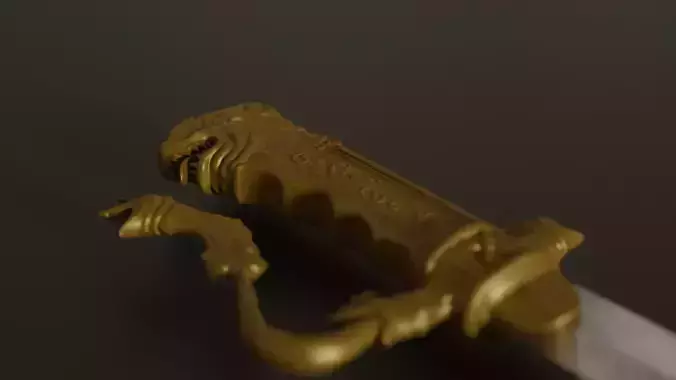 Sword golden 3D model
