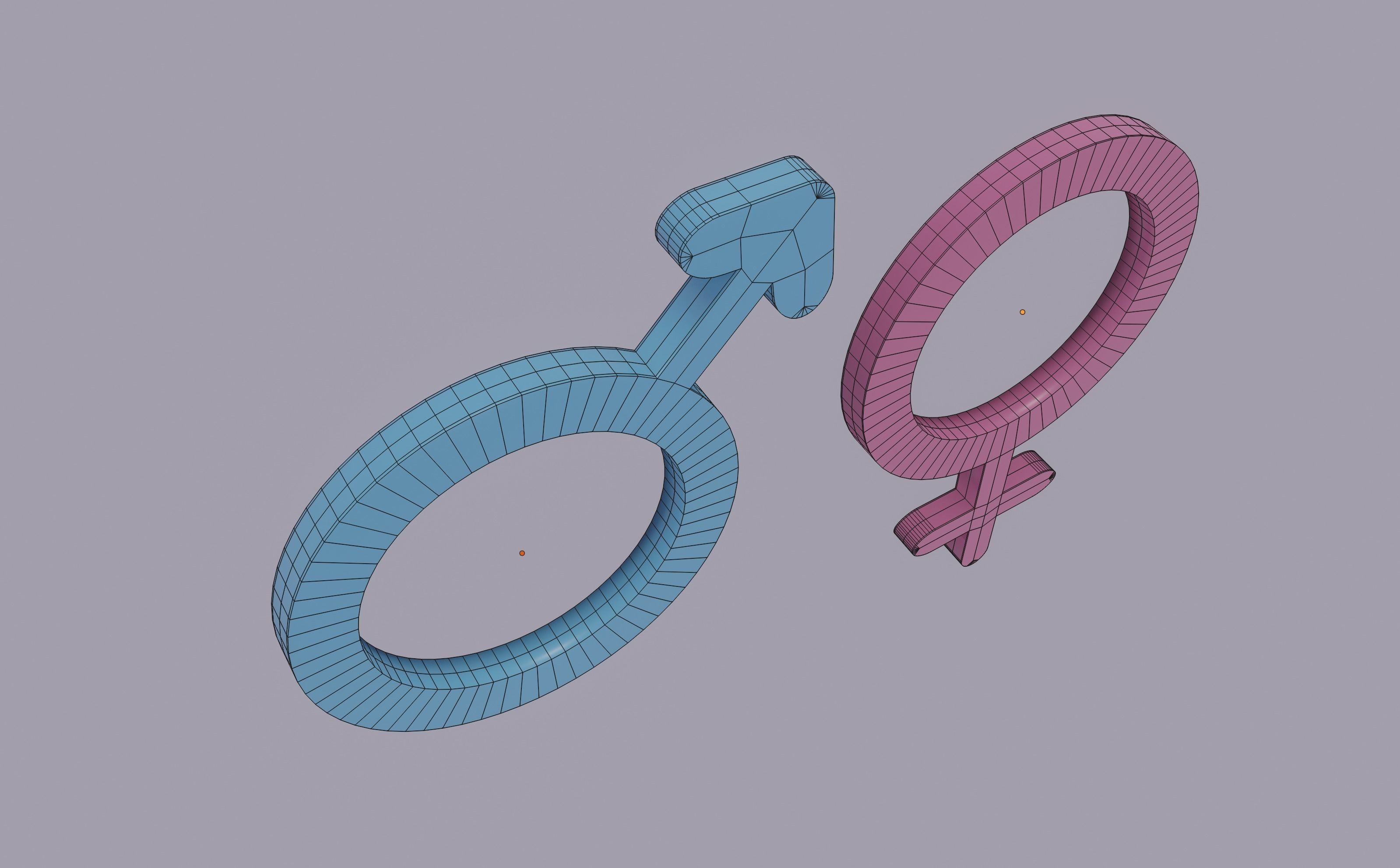 Gender Symbols 3D model_10
