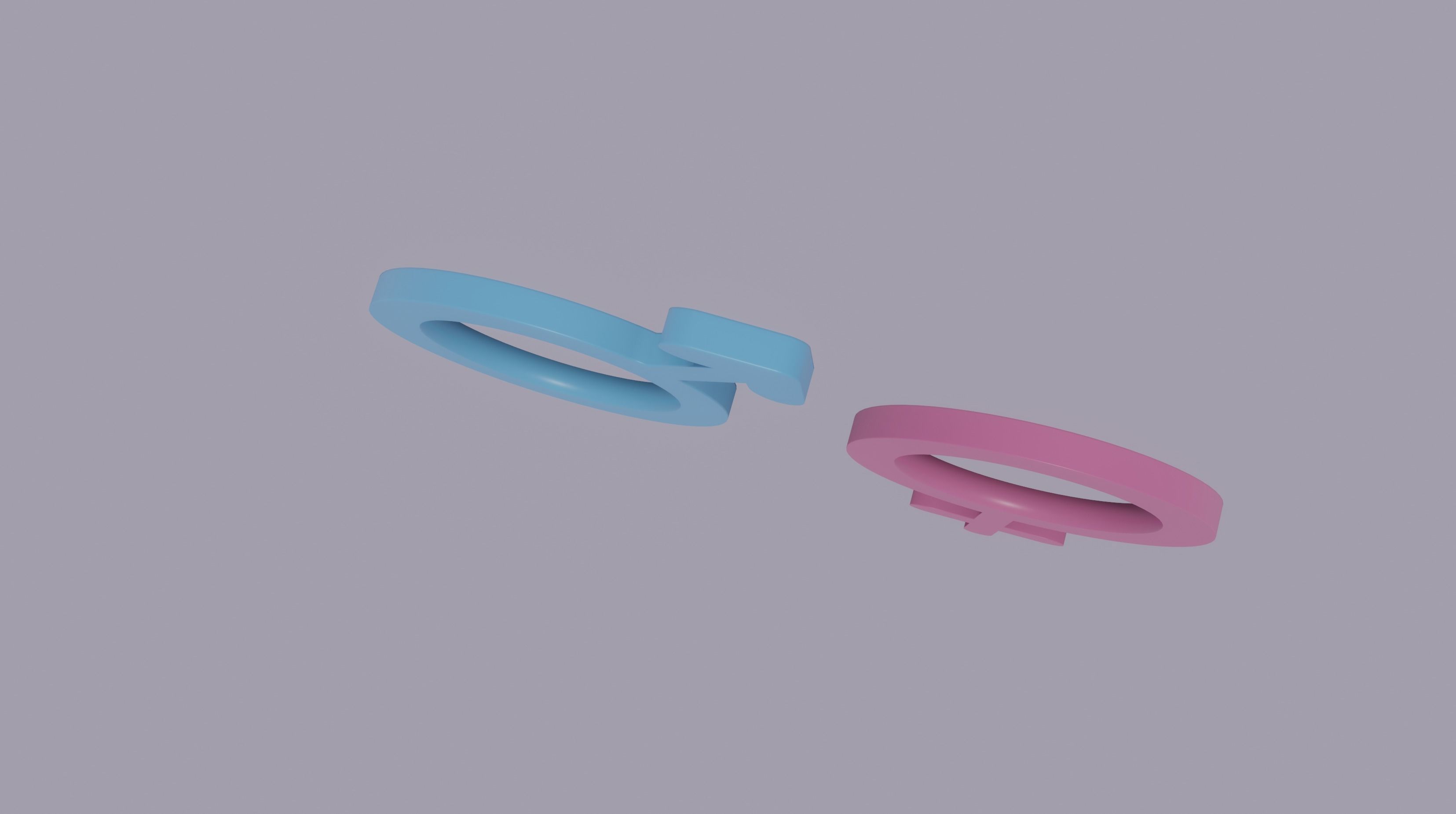 Gender Symbols 3D model_6