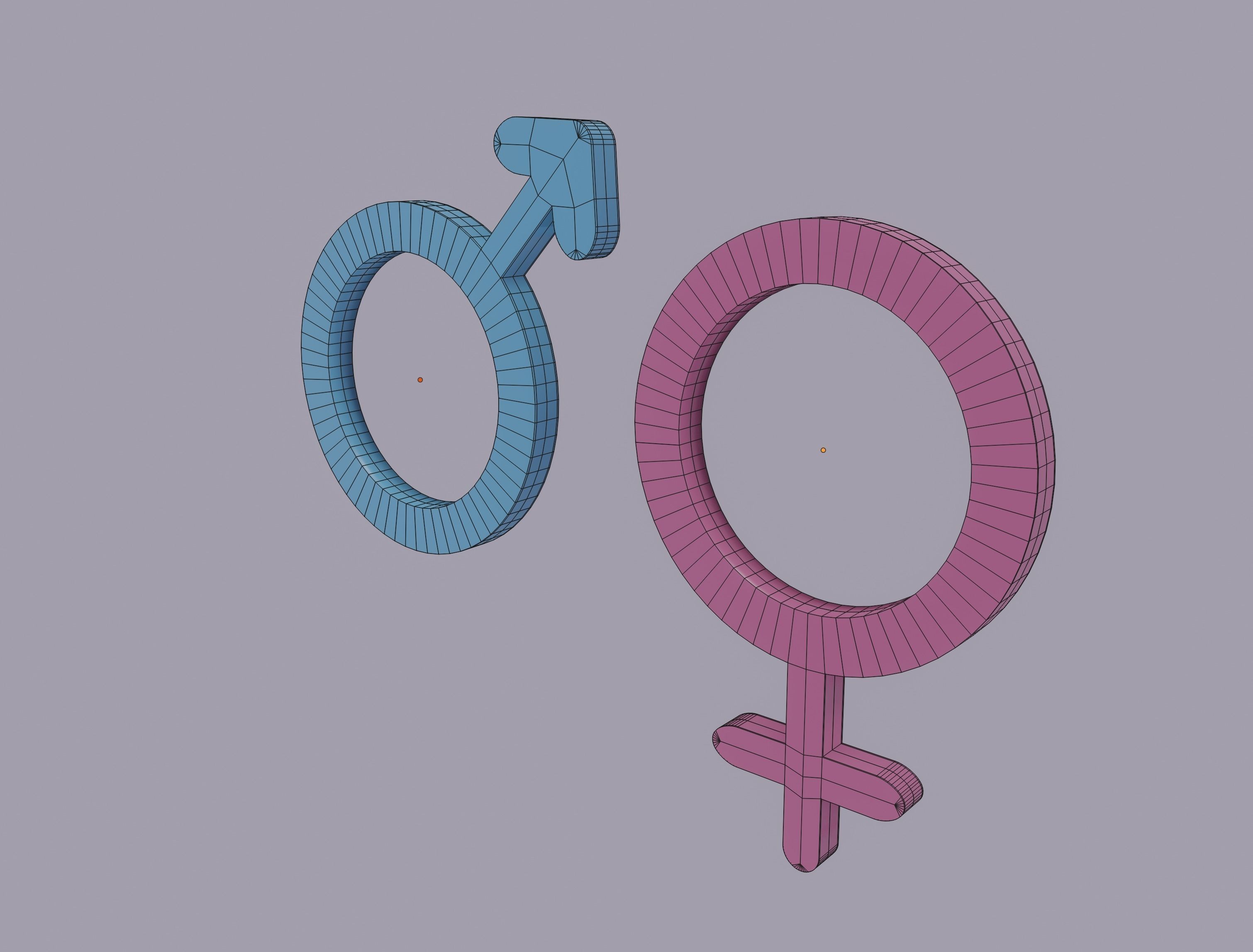 Gender Symbols 3D model_9