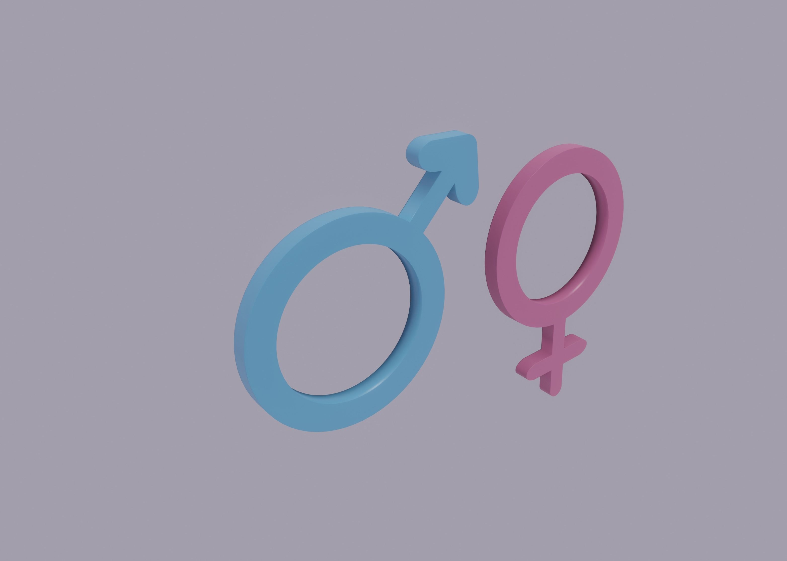 Gender Symbols 3D model_2
