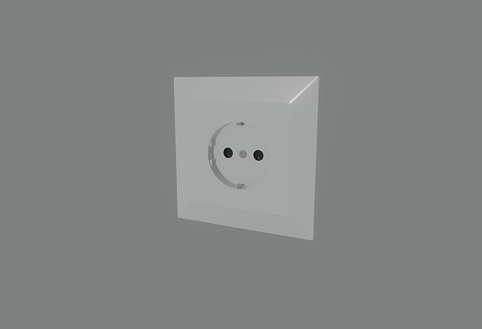 Electric Socket Low-poly 3D model