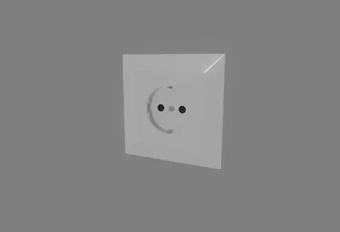 Electric Socket Low-poly 3D model